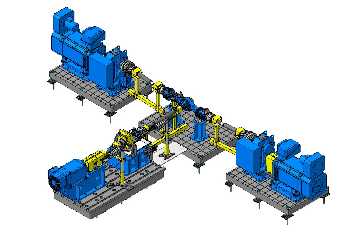 Stand for transmission durability testing under dynamic loading